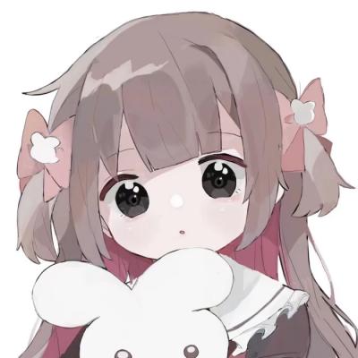 动	漫头像模糊朦胧感黑白女